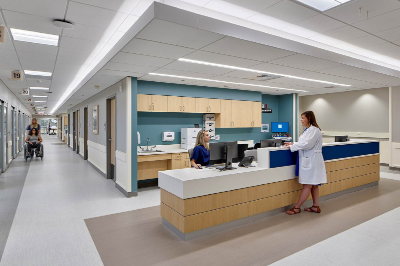 Interior design of an Hospital Entrance